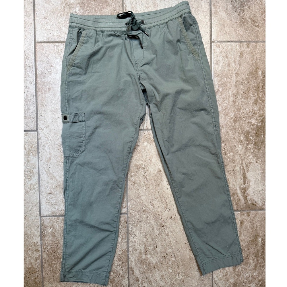LL Bean Vista Camp Pants Womens Medium Sage Green Ripstop Cargo Hiking Trousers
